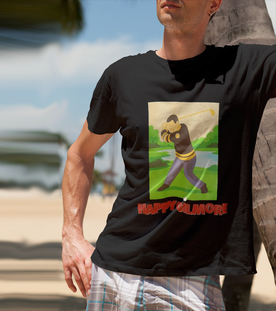 Happy Gilmore Hockey Player Golfing Pittsburgh Penguins T-Shirt