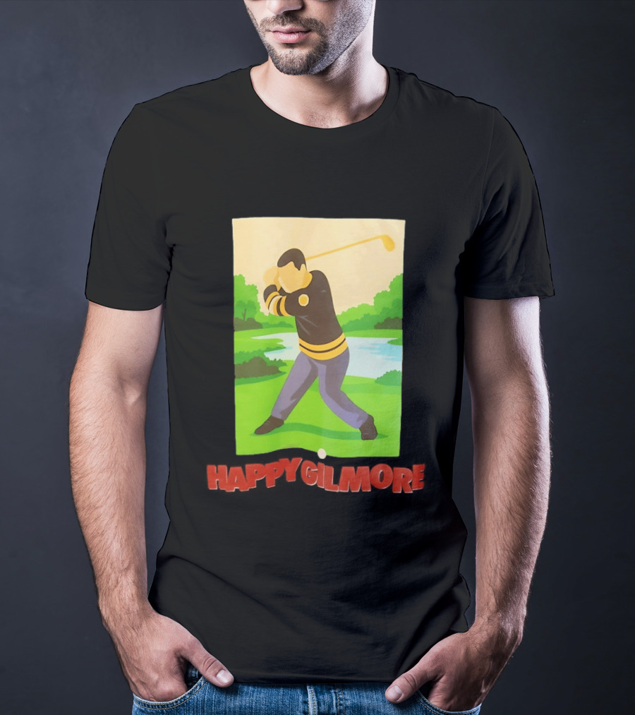 Happy Gilmore Hockey Player Golfing Pittsburgh Penguins T-Shirt