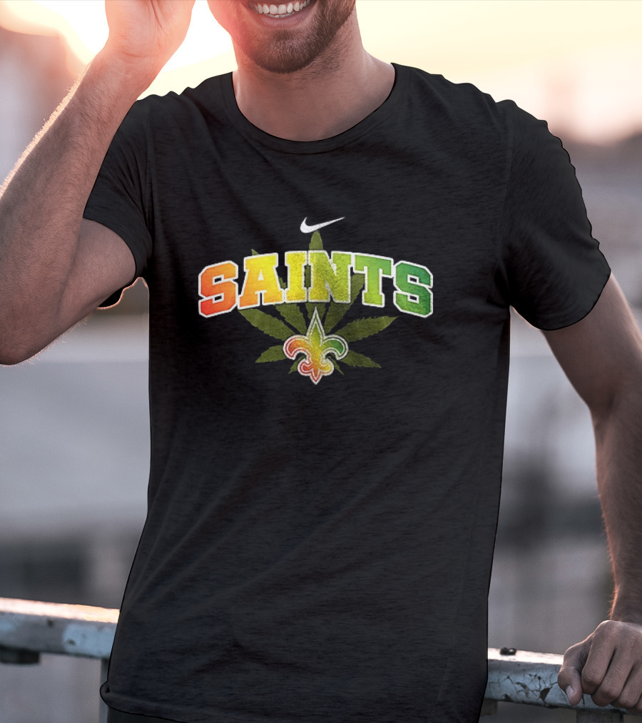New Orleans Saints Nike One Love Fleur De Lis Leaf T-Shirt