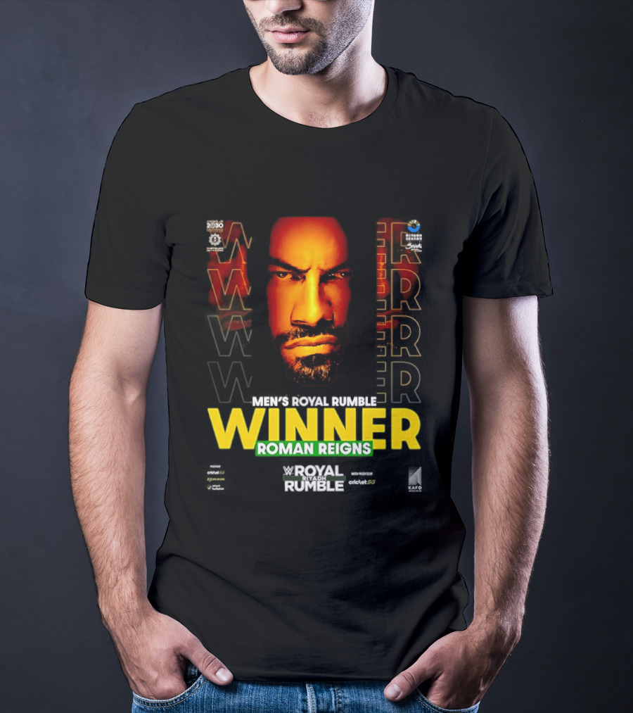 Roman Reigns WWE Winner Royal Rumble Riyadh 2026 T-Shirt