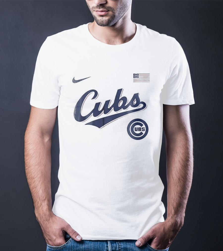 Nike Cubs USA 250th Anniversary Flag T-Shirt