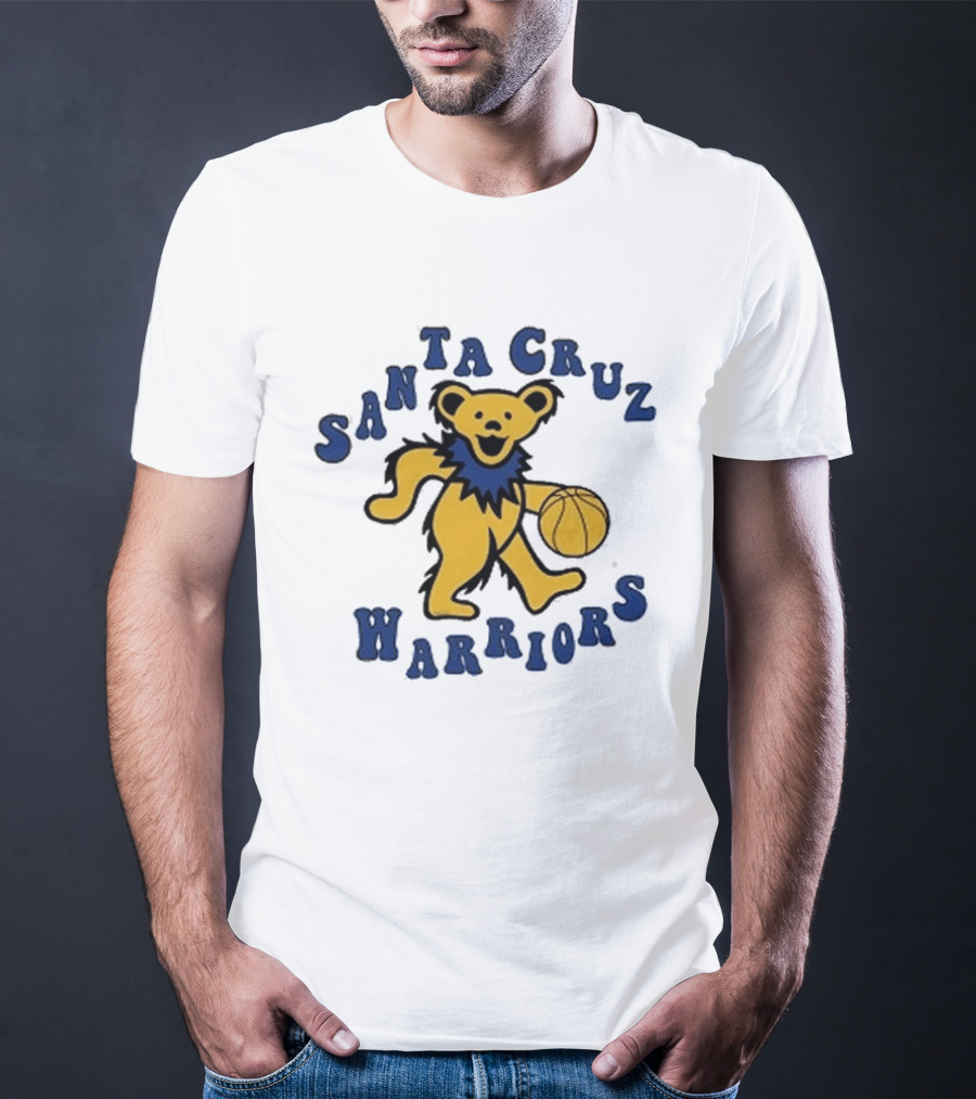 Grateful Dead SCW Bear Santa Cruz Warriors Basketball T-Shirt