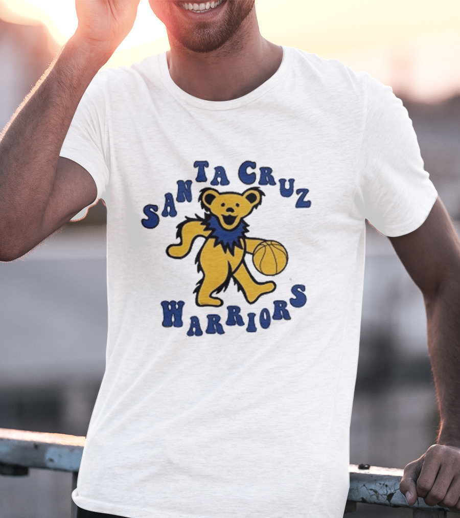 Grateful Dead SCW Bear Santa Cruz Warriors Basketball T-Shirt
