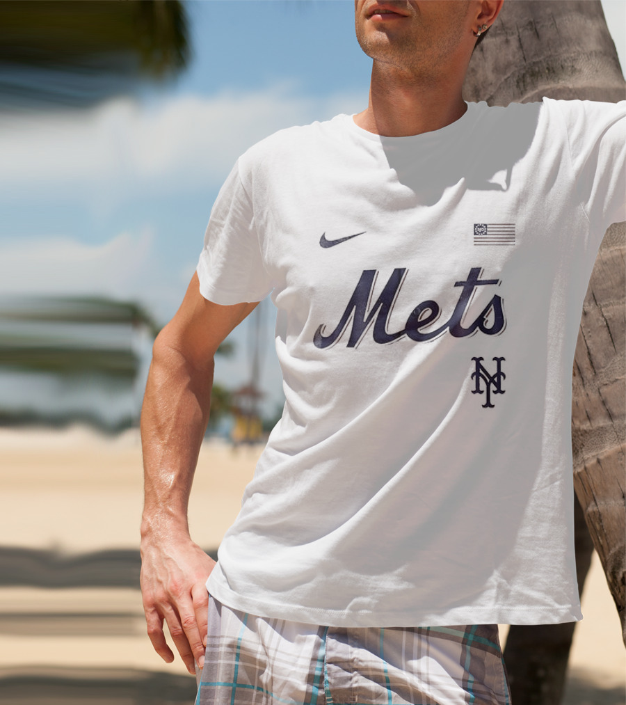 New York Mets Nike USA Flag 250th Anniversary Baseball T-Shirt