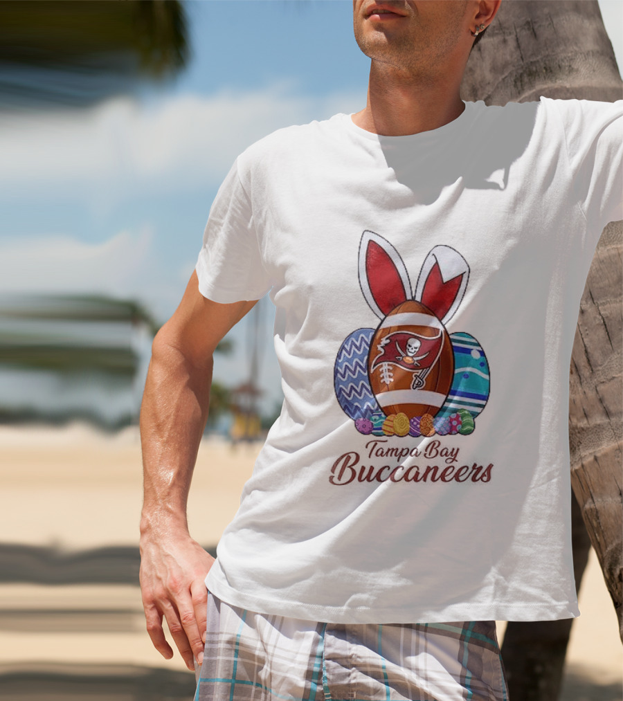 Tampa Bay Buccaneers Easter Bunny Football Eggs Buccaneers T-Shirt