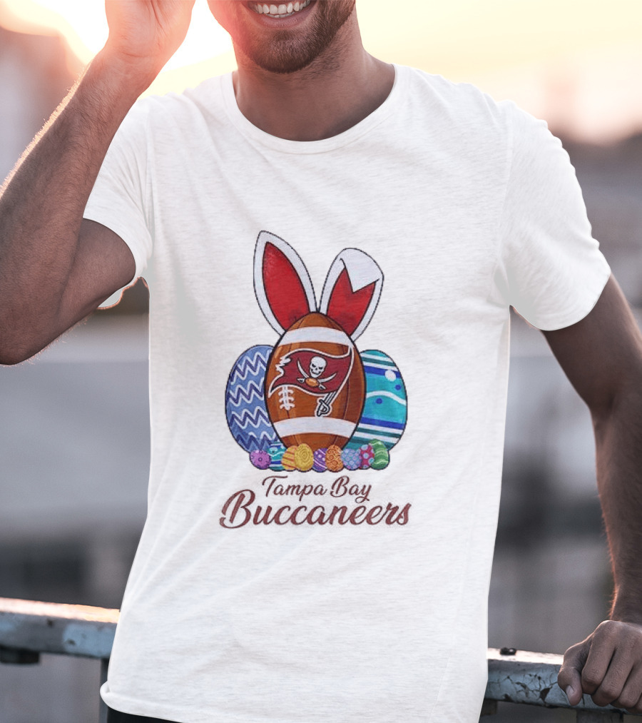 Tampa Bay Buccaneers Easter Bunny Football Eggs Buccaneers T-Shirt