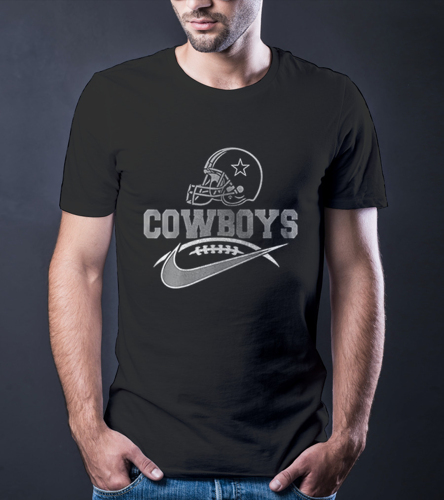 Dallas Cowboys Helmet Nike Swoosh Football Fanatic T-Shirt