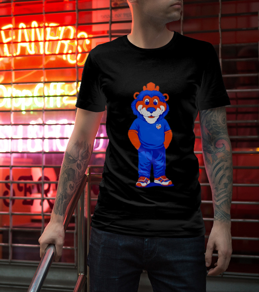 FC Cincinnati Casual Gary Mascot Blue And Orange Outfit T-Shirt