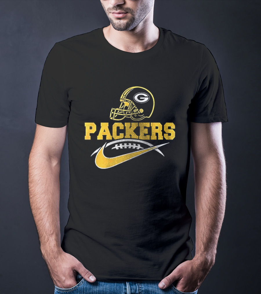 Green Bay Packers Helmet Fan Apparel Nike Football T-Shirt