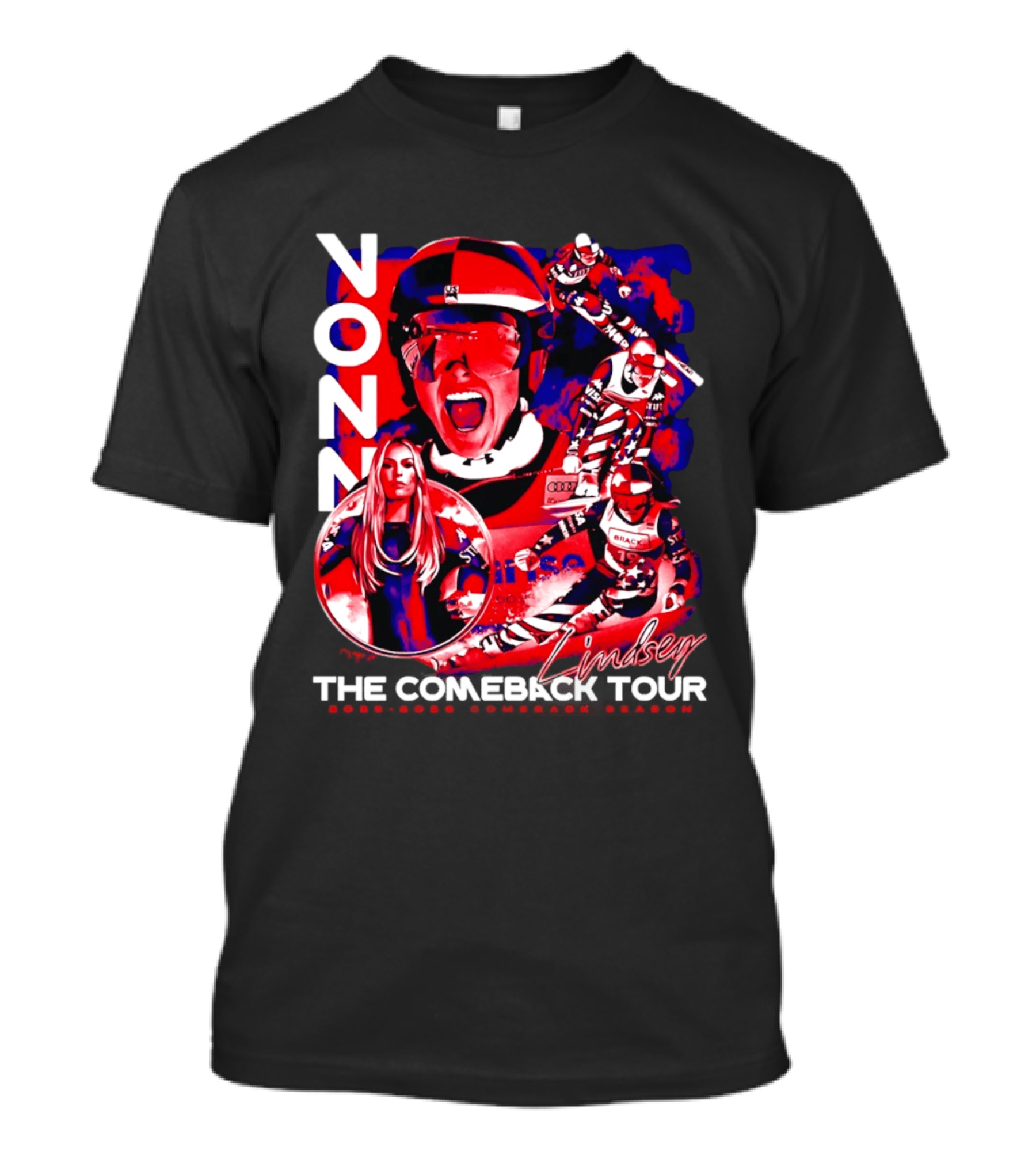 Lindsey Vonn The Comeback Tour Skiing Champion T-Shirt