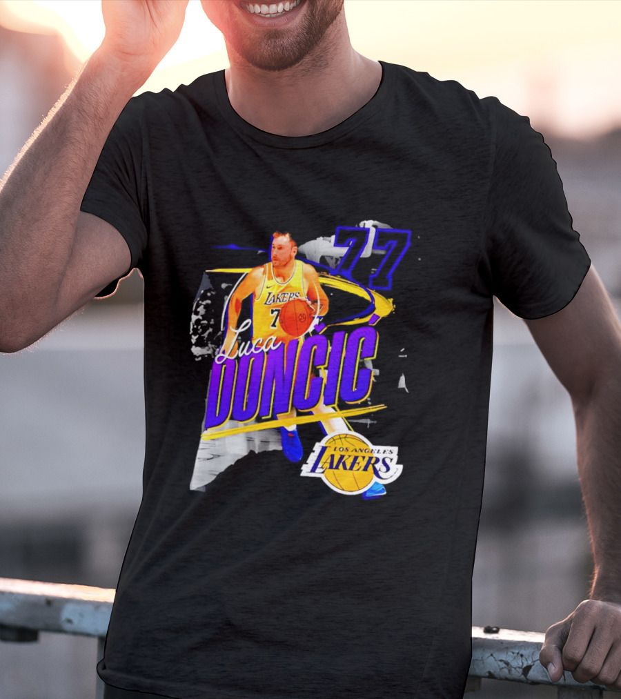 Luka Dončić Number 77 Los Angeles Lakers Basketball NBA 2026 T-Shirt