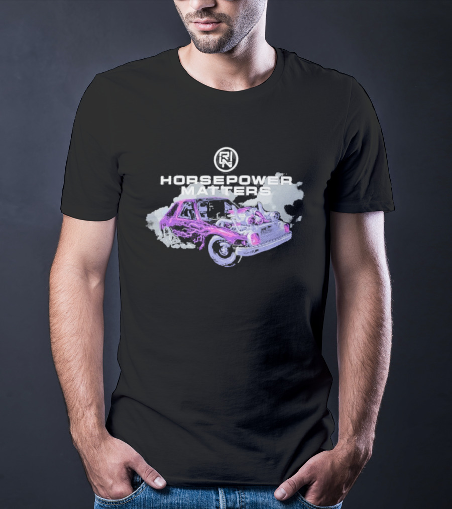 Robby Layton Horse Power Matters Purple Car Motif T-Shirt