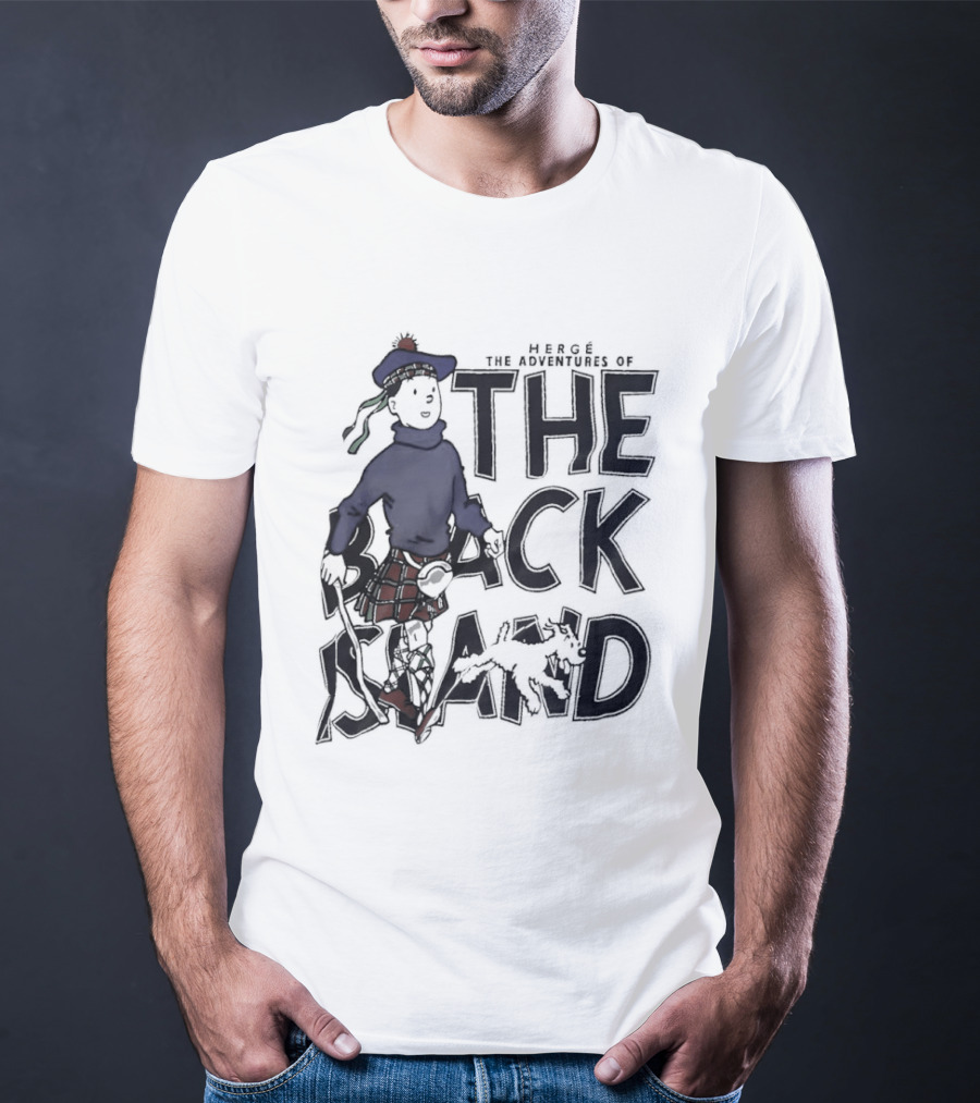 Hergé The Adventures Of Tintin The Black Island Character In Scottish Attire T-Shirt