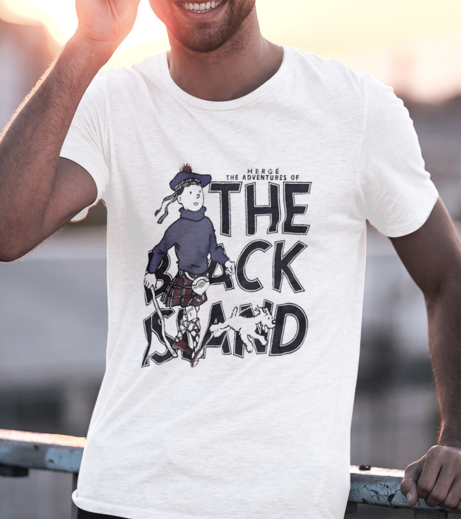 Hergé The Adventures Of Tintin The Black Island Character In Scottish Attire T-Shirt