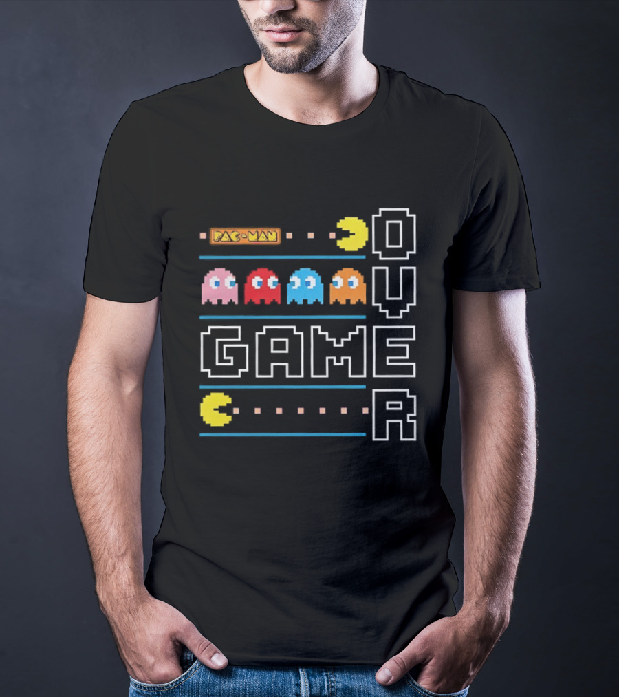 Pac Man Game Over With Ghosts Retro Arcade T-Shirt