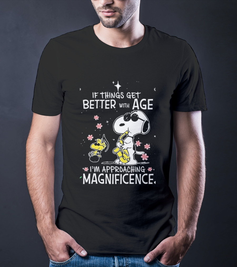 Snoopy And Woodstock Better With Age Approaching Magnificence Blossom T-Shirt