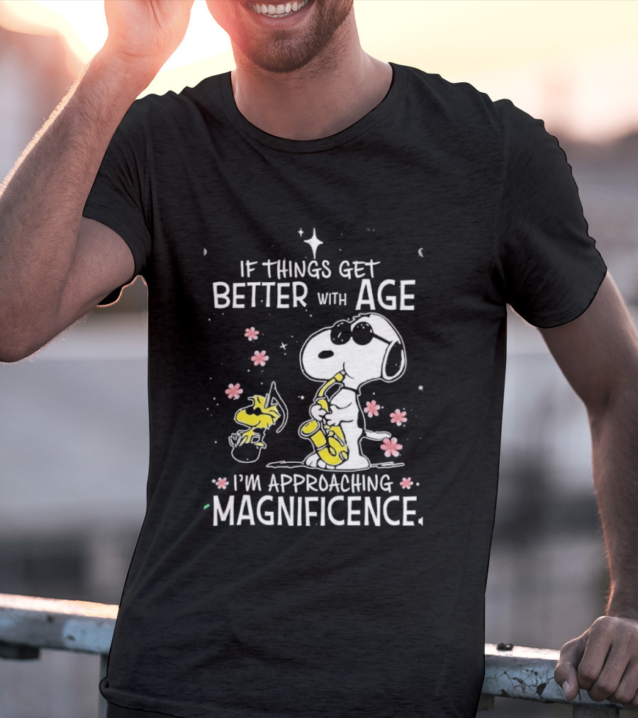 Snoopy And Woodstock Better With Age Approaching Magnificence Blossom T-Shirt