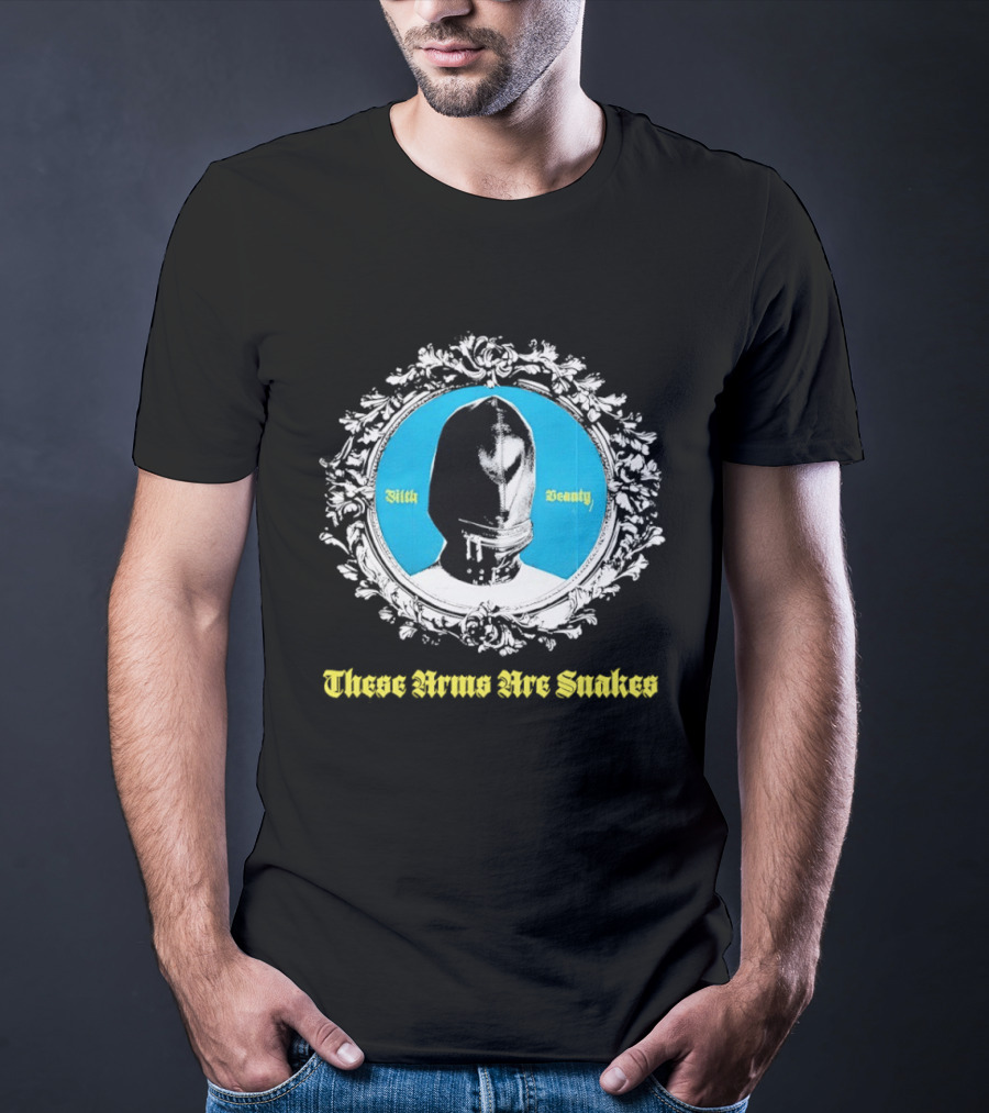 These Arms Are Snakes Filth Beauty Visored Figure Blue Circle Floral Frame T-Shirt