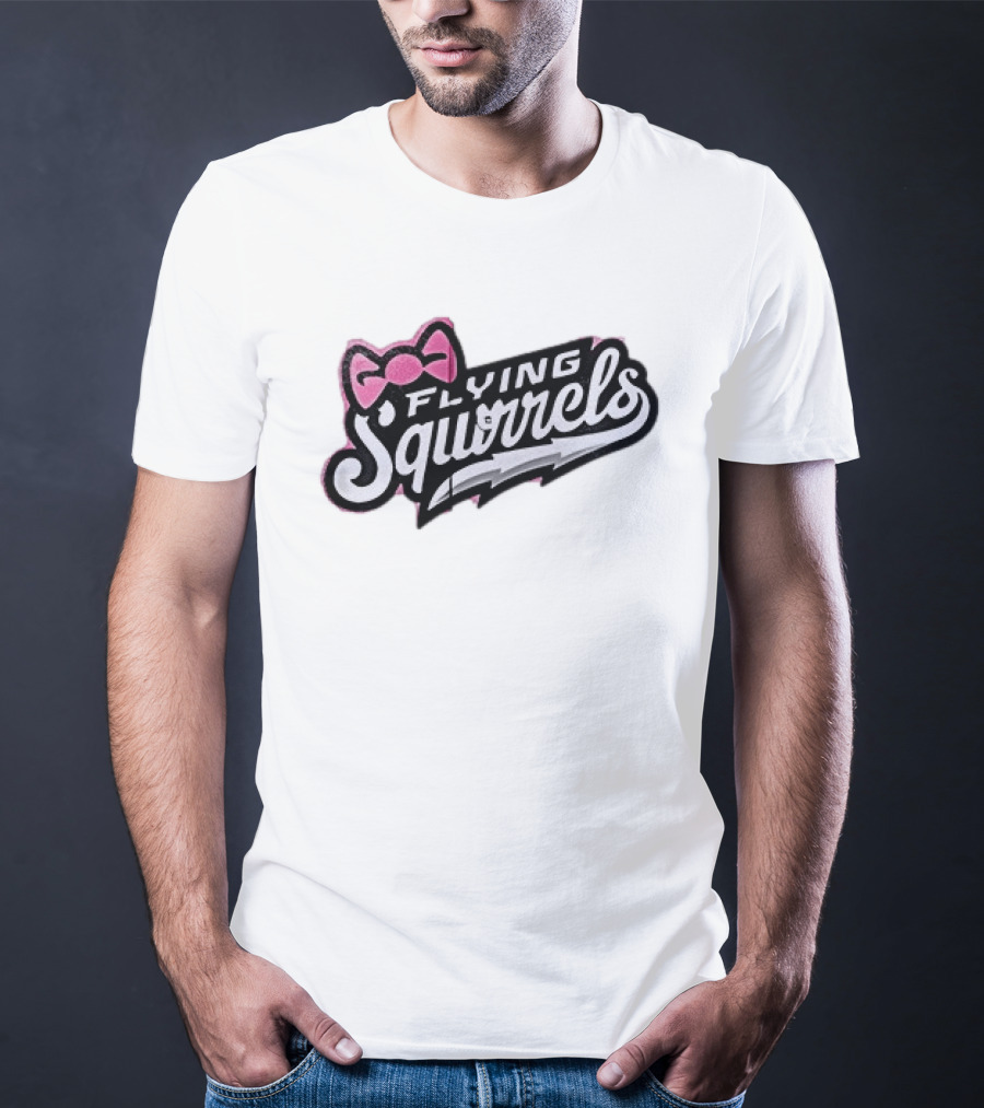 Richmond Flying Squirrels Nutasha Pink Bow Team Unveiled T-Shirt