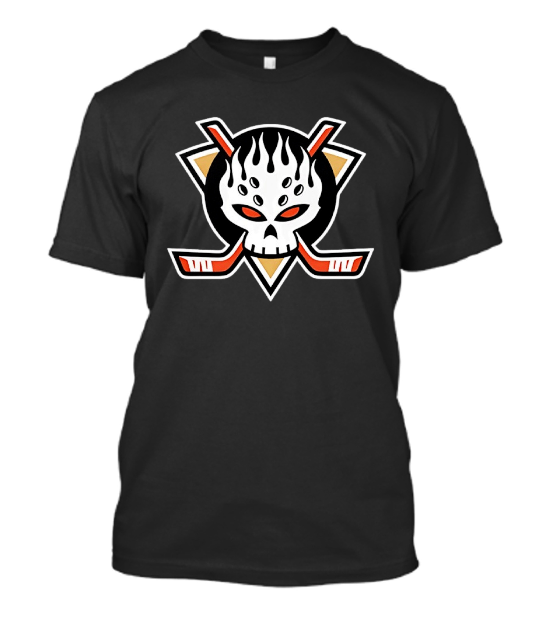 Anaheim Ducks The Offspring Hockey Skull Flame T-Shirt