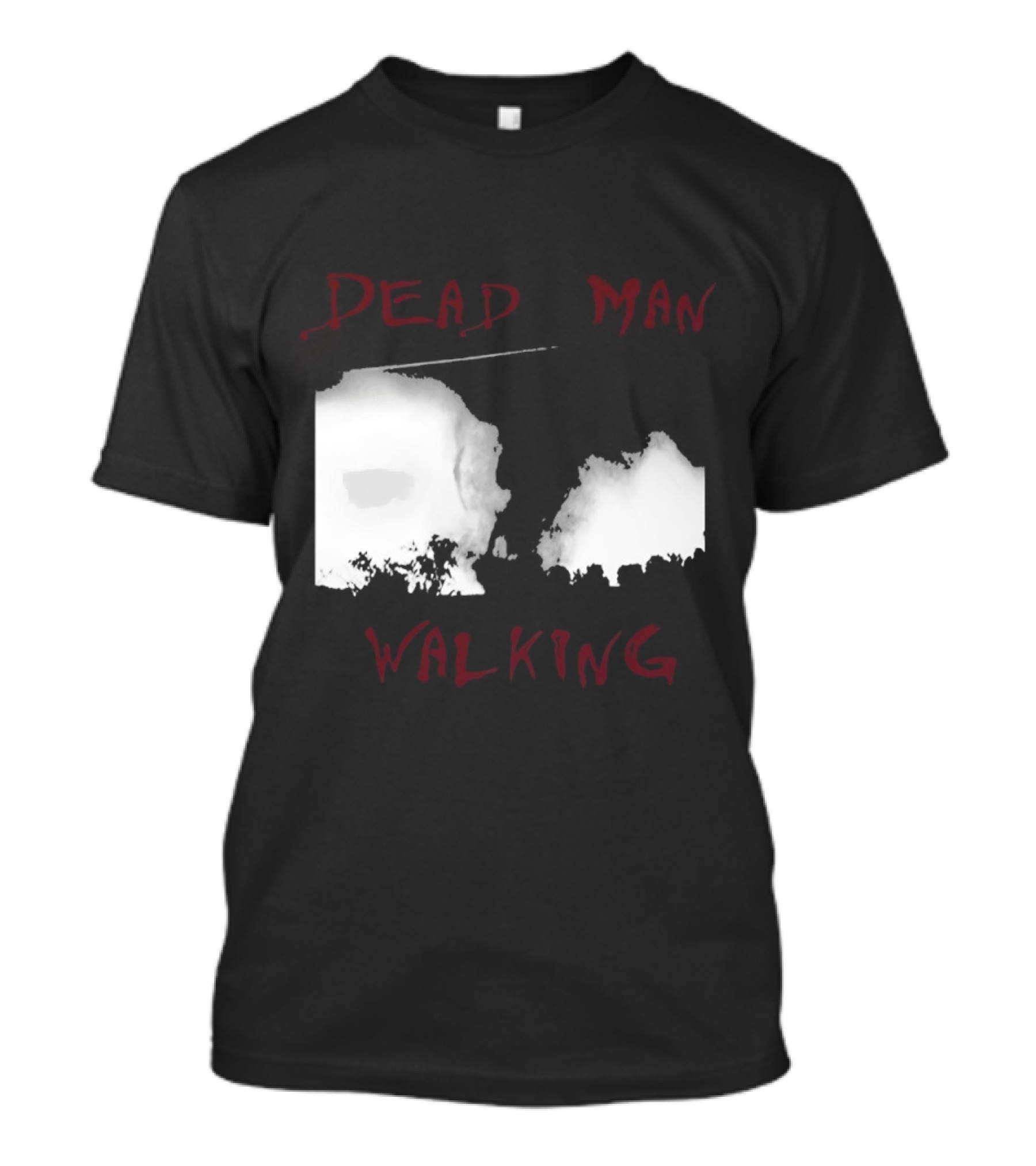 Dead Man Walking Zombie Hand Print Grunge T-Shirt