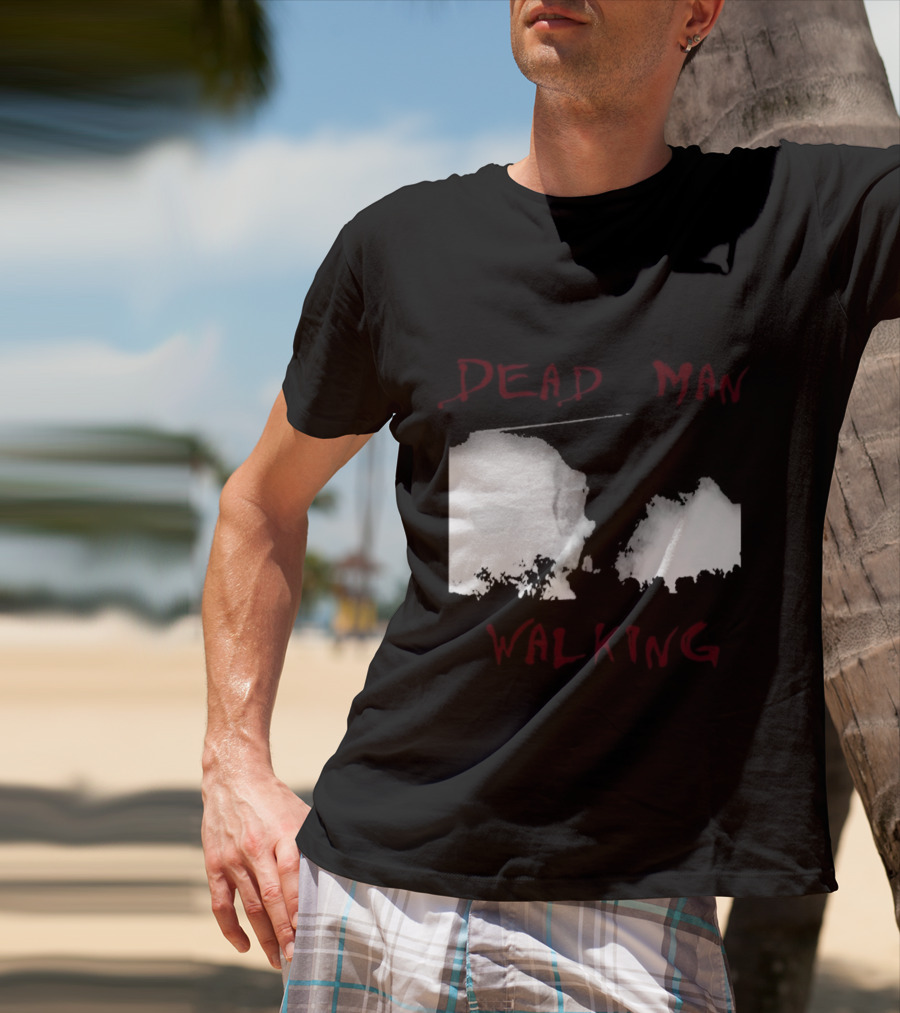 Dead Man Walking Zombie Hand Print Grunge T-Shirt