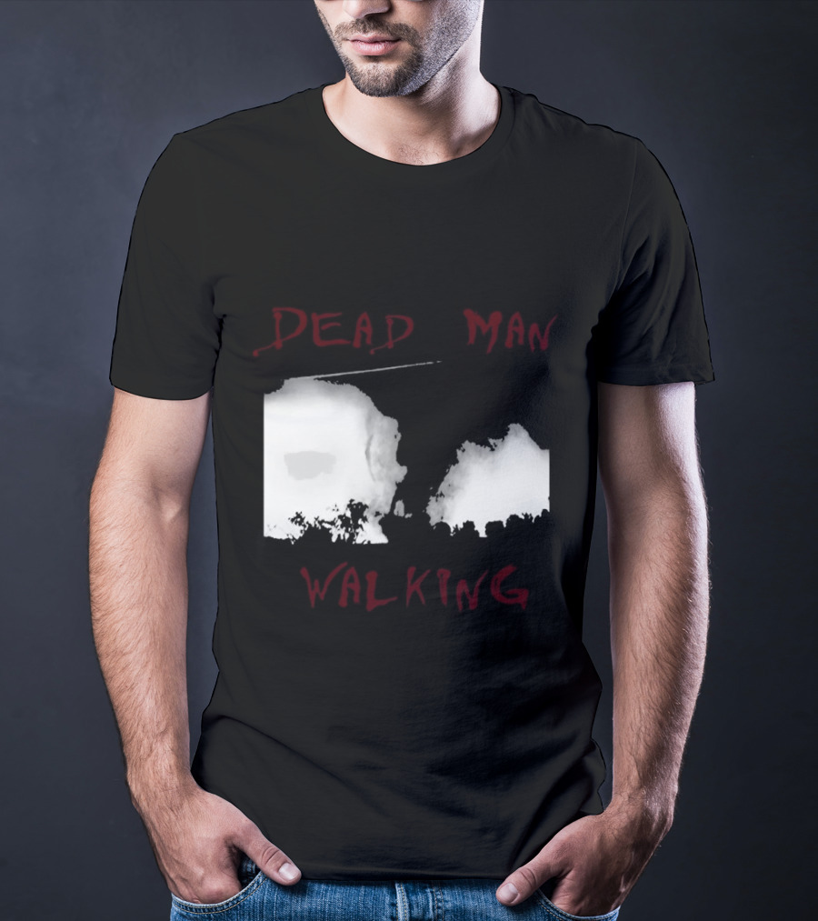Dead Man Walking Zombie Hand Print Grunge T-Shirt