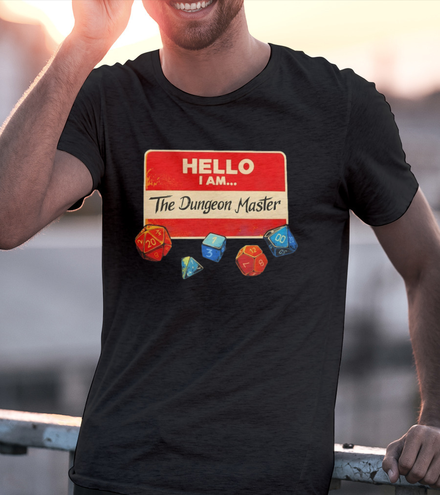 Hello I Am The Dungeon Master Dice RPG Gaming T-Shirt