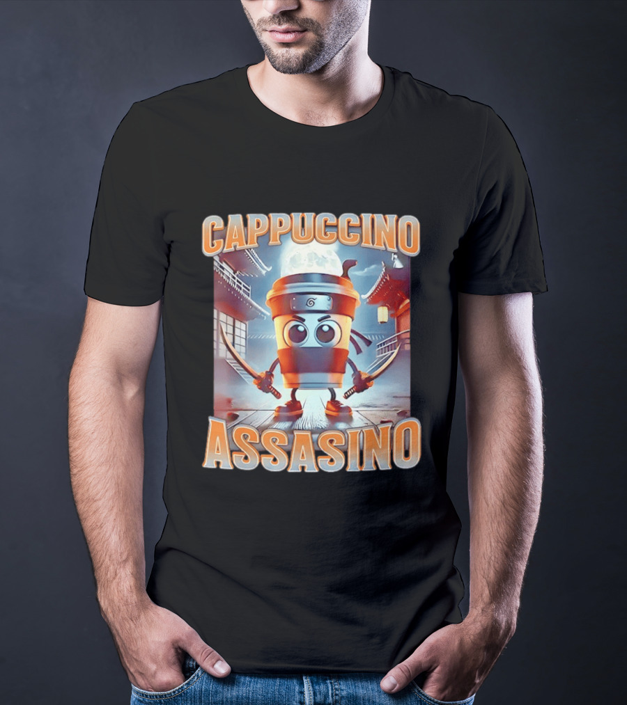Cappuccino Assassino Samurai Warrior Ninja Martial Arts T-Shirt