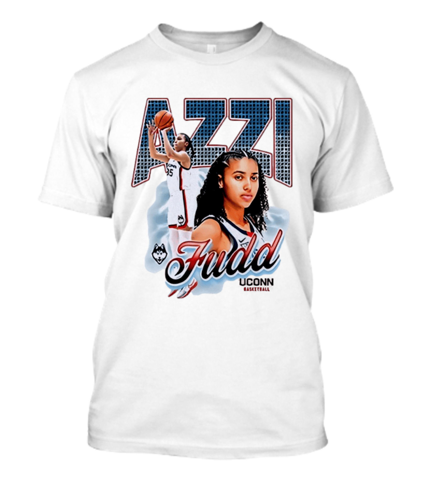 Azzi Fudd UConn Huskies Basketball Player T-Shirt