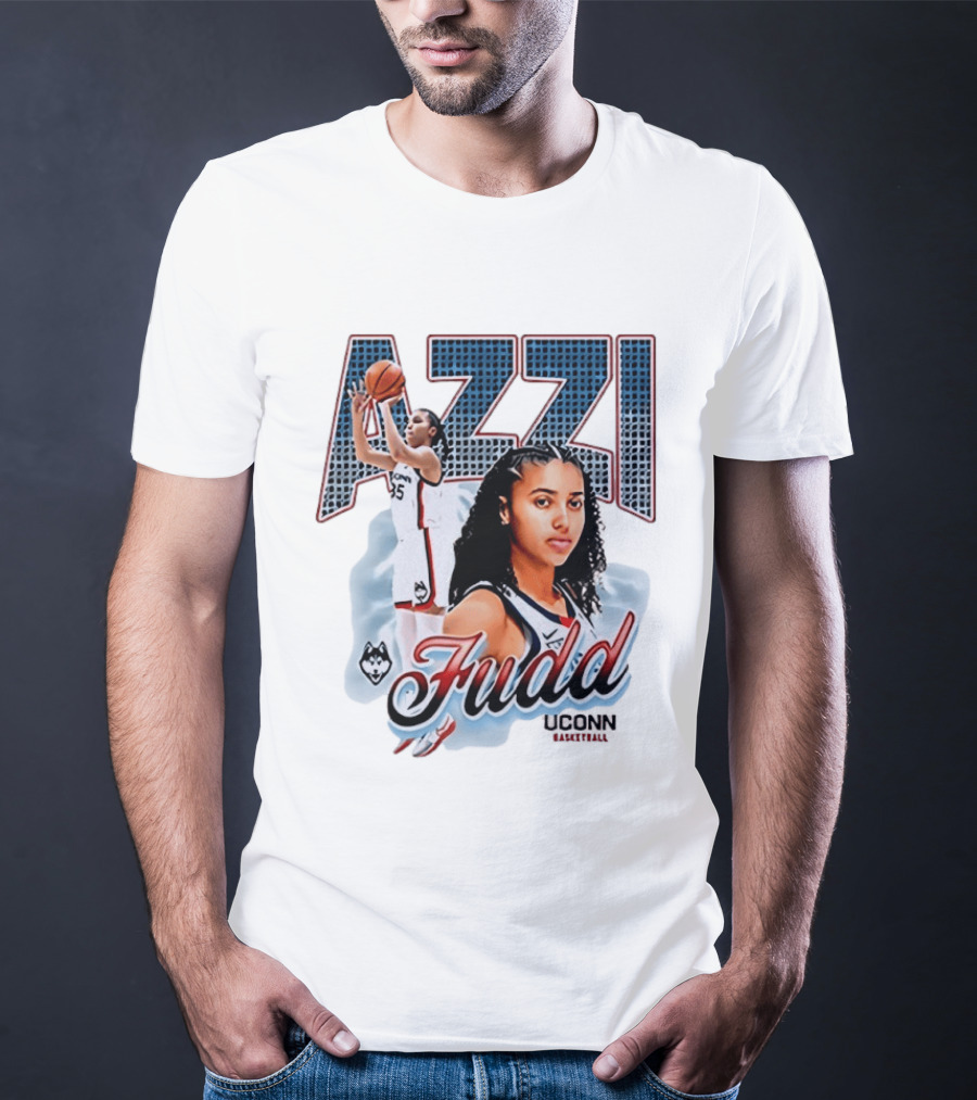 Azzi Fudd UConn Huskies Basketball Player T-Shirt
