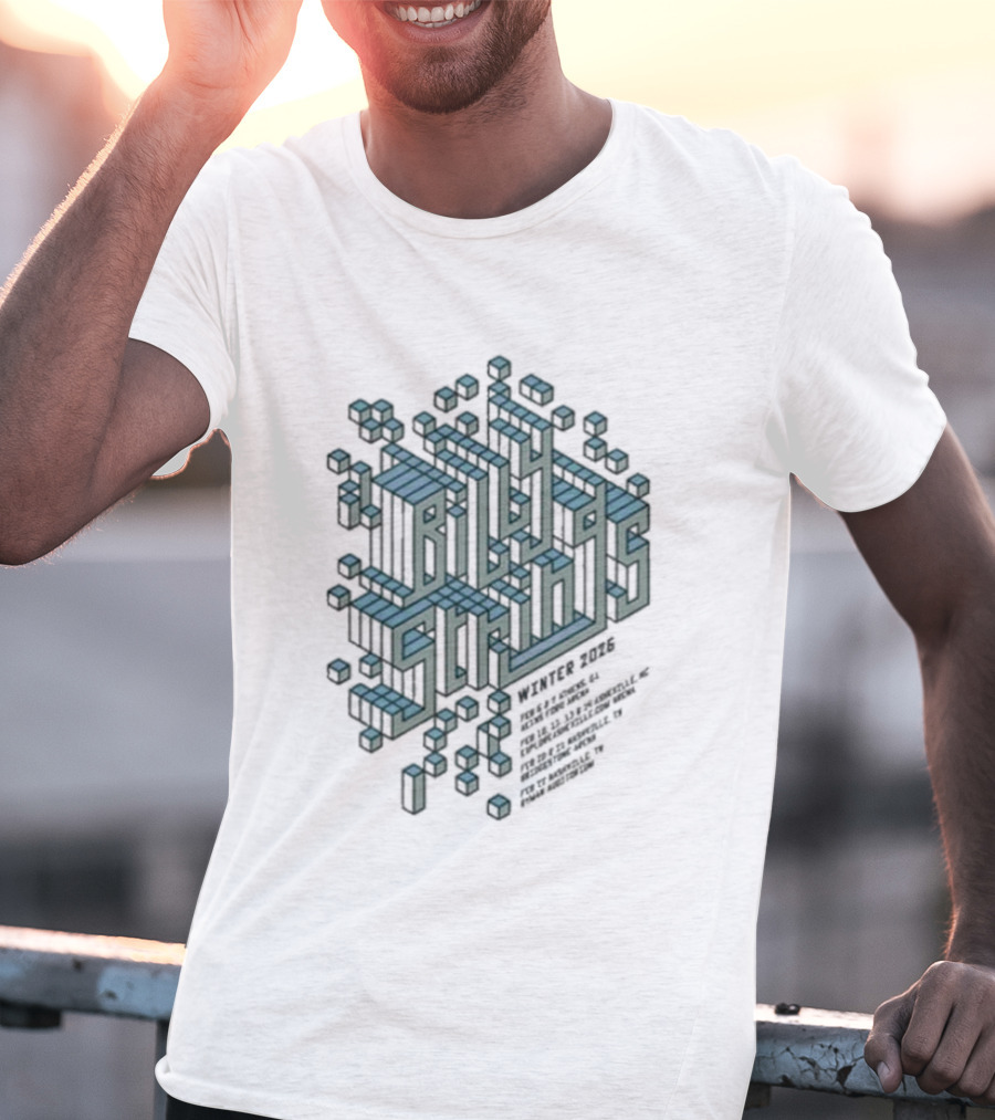 Billy Strings Winter 2026 Tour Cube Isometric Structure T-Shirt