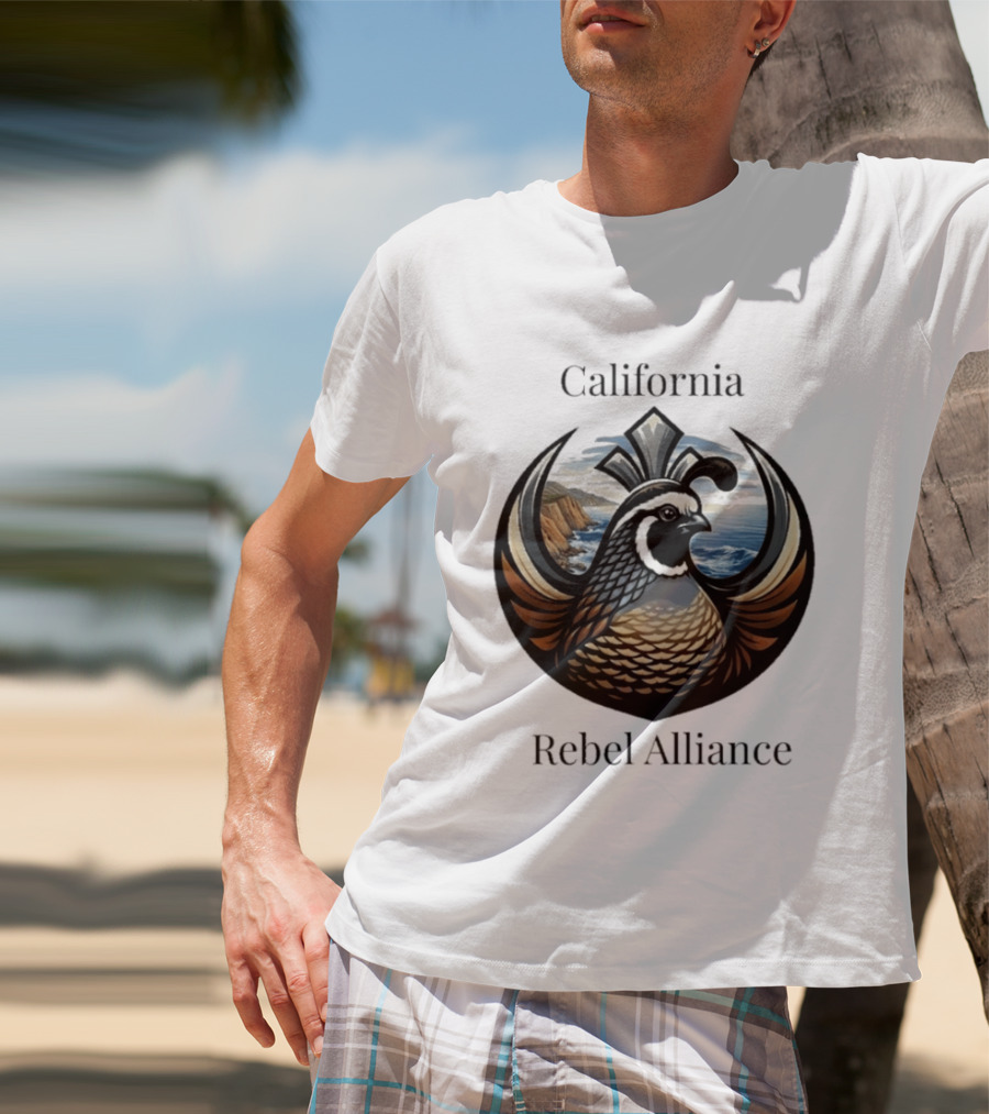 California Rebel Alliance Quail Coastal T-Shirt