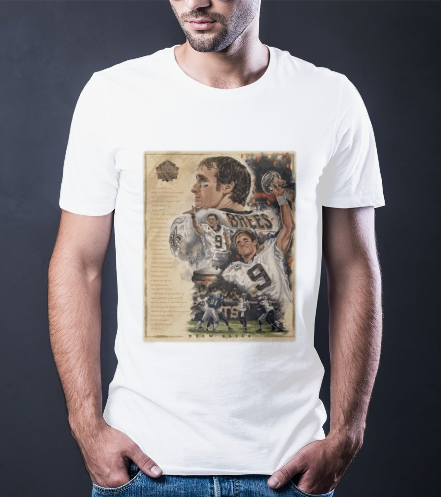 Drew Brees New Orleans Saints 2026 Pro Football Hall Of Fame Inductee First Ballot Hall Of Famer Quarterback Number 9 Legacy T-Shirt
