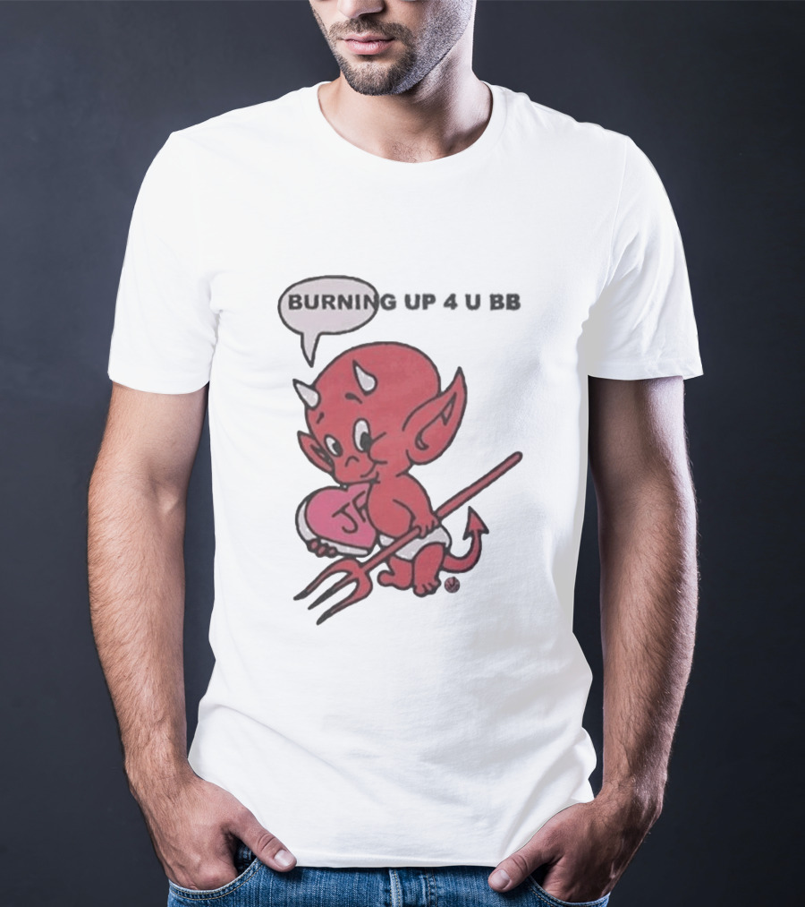 Burning Up Cute Cartoon Red Devil Just Friends T-Shirt