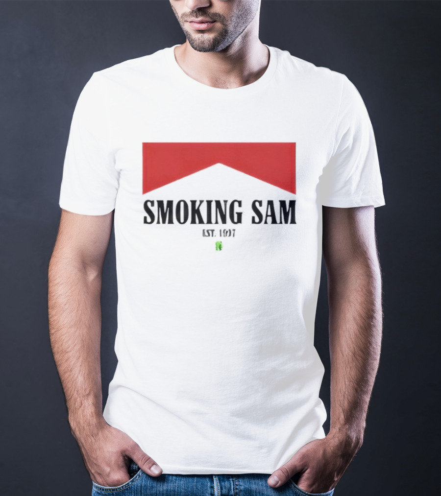 Smoking Sam Est 1997 Marlboro Man Seattle Football T-Shirt