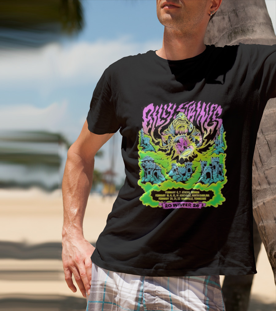 Billy Strings Winter Tour 2026 Psychedelic Castle T-Shirt
