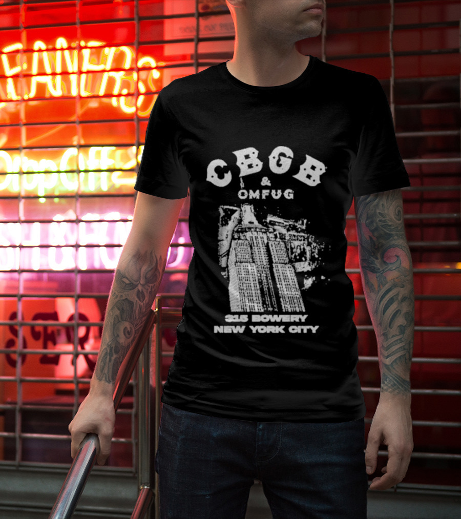 CBGB OMFUG 315 Bowery New York City Empire Grunge T-Shirt