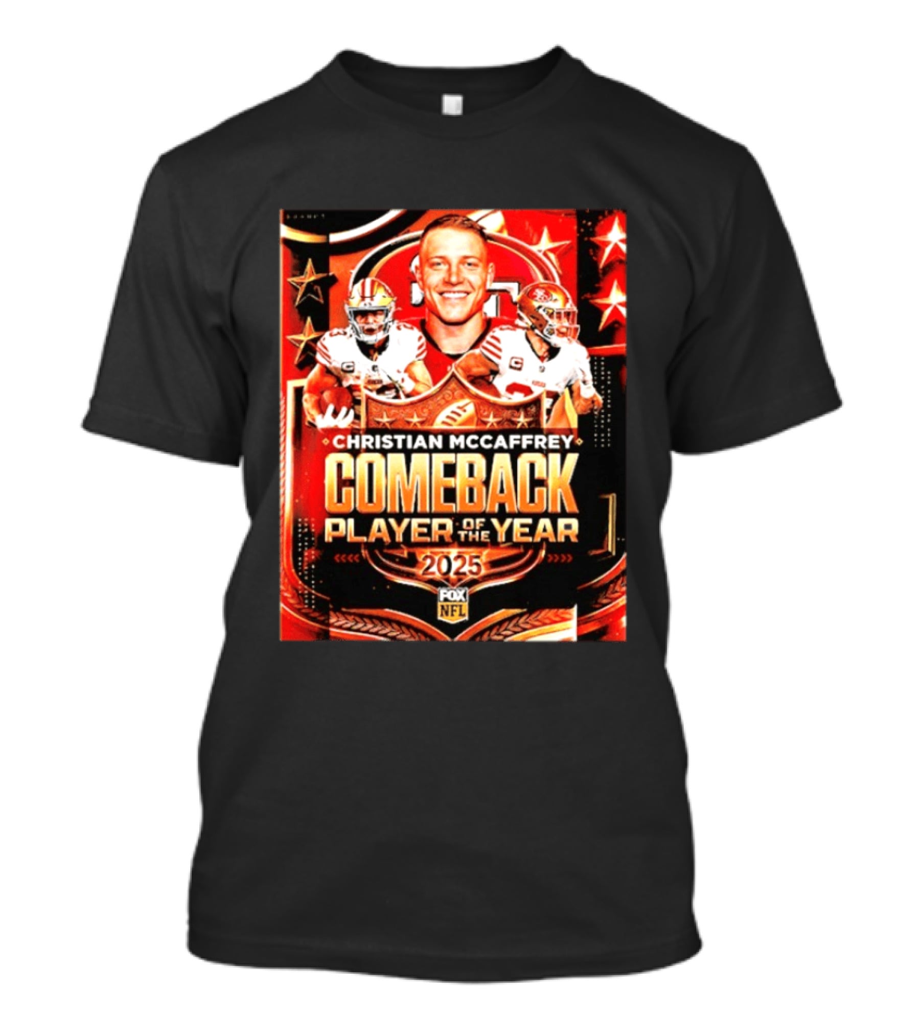 Christian McCaffrey 2025 NFL Comeback Player Of The Year San Francisco 49ers T-Shirt