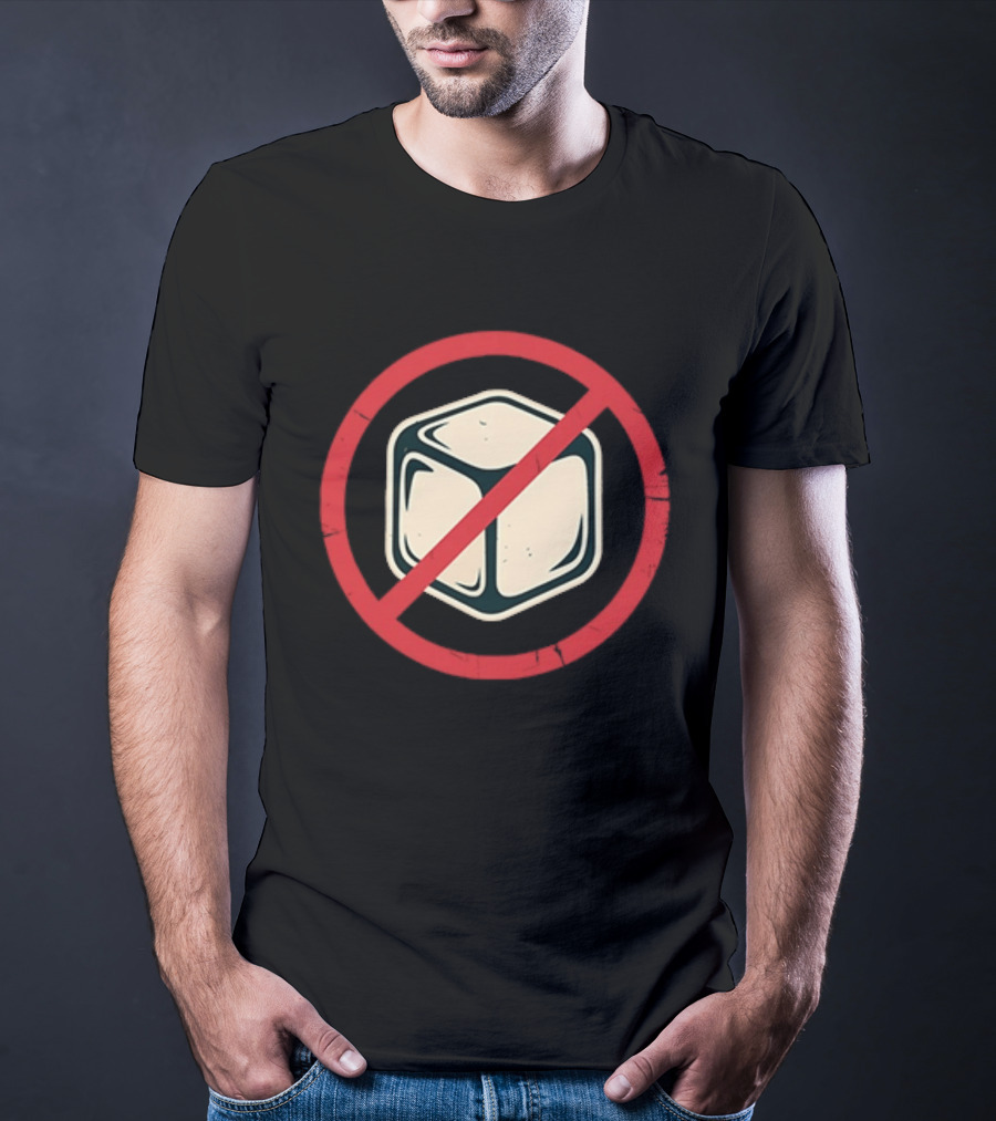 No Ice Anti ICE Prohibition Symbol Red Circle Slash T-Shirt