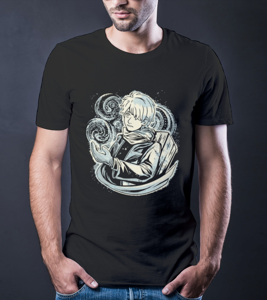 Karinimiki Depths Of Winter Ethereal Figure With Swirling Snowflakes T-Shirt