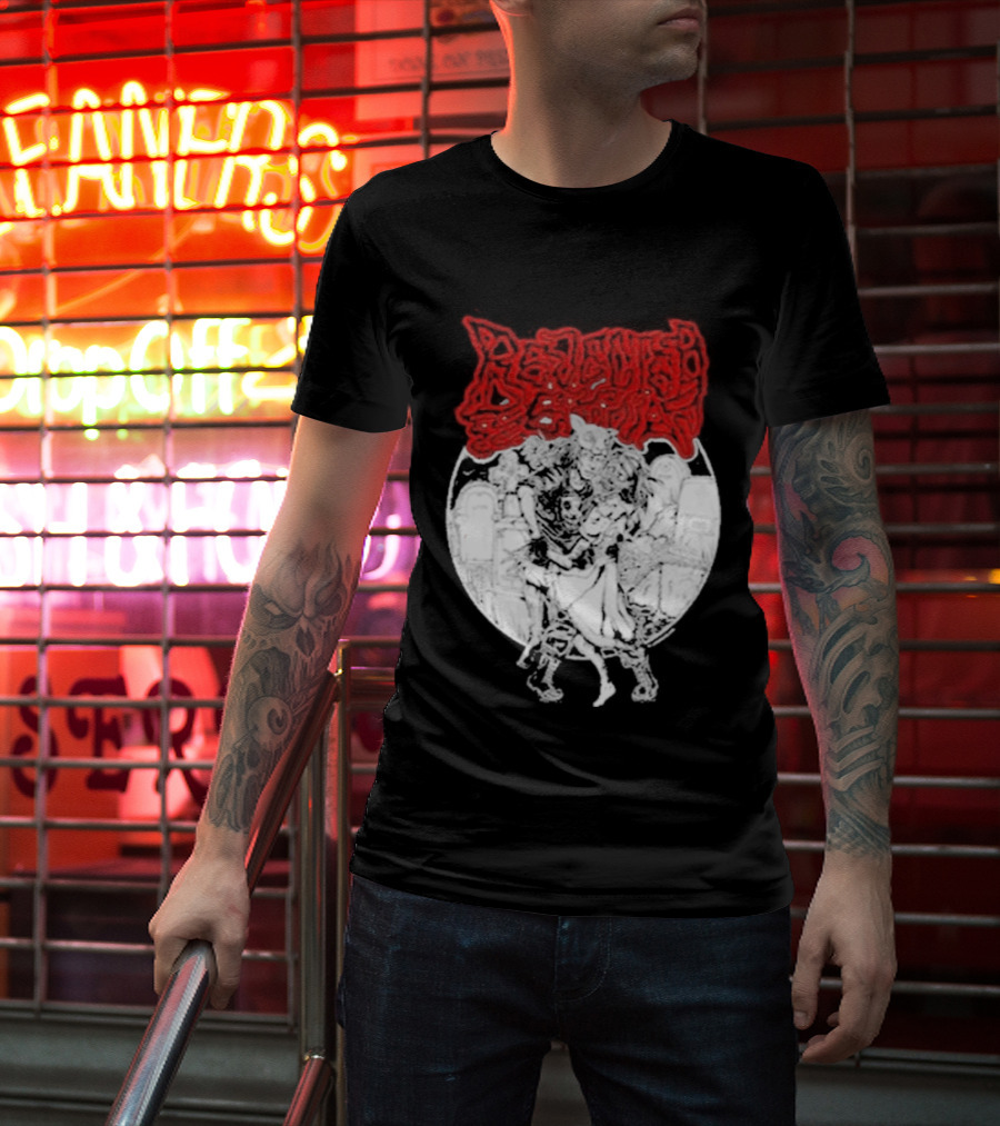 Lamb Mask Heart Motif Until Death Valentine's Symbolism T-Shirt