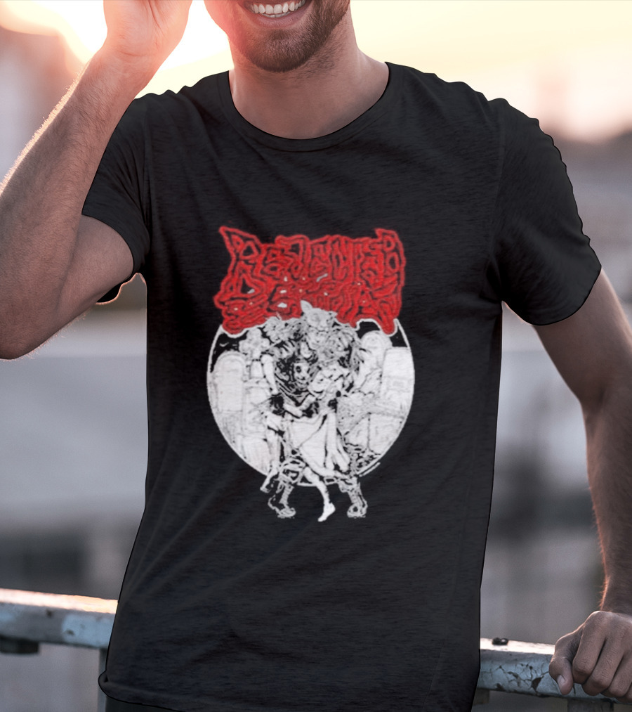 Lamb Mask Heart Motif Until Death Valentine's Symbolism T-Shirt