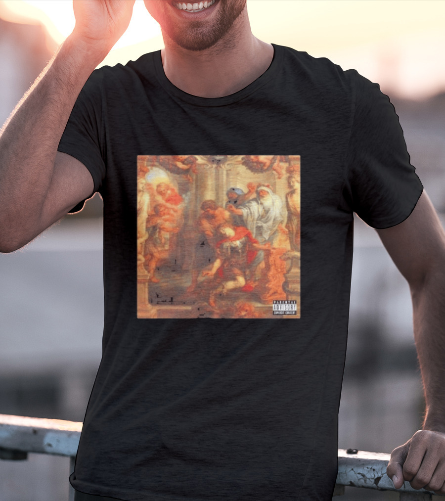 Suicideboys I No Longer Fear The Razor Guarding My Heel Album Cover Art Historic Painting Parental Advisory T-Shirt