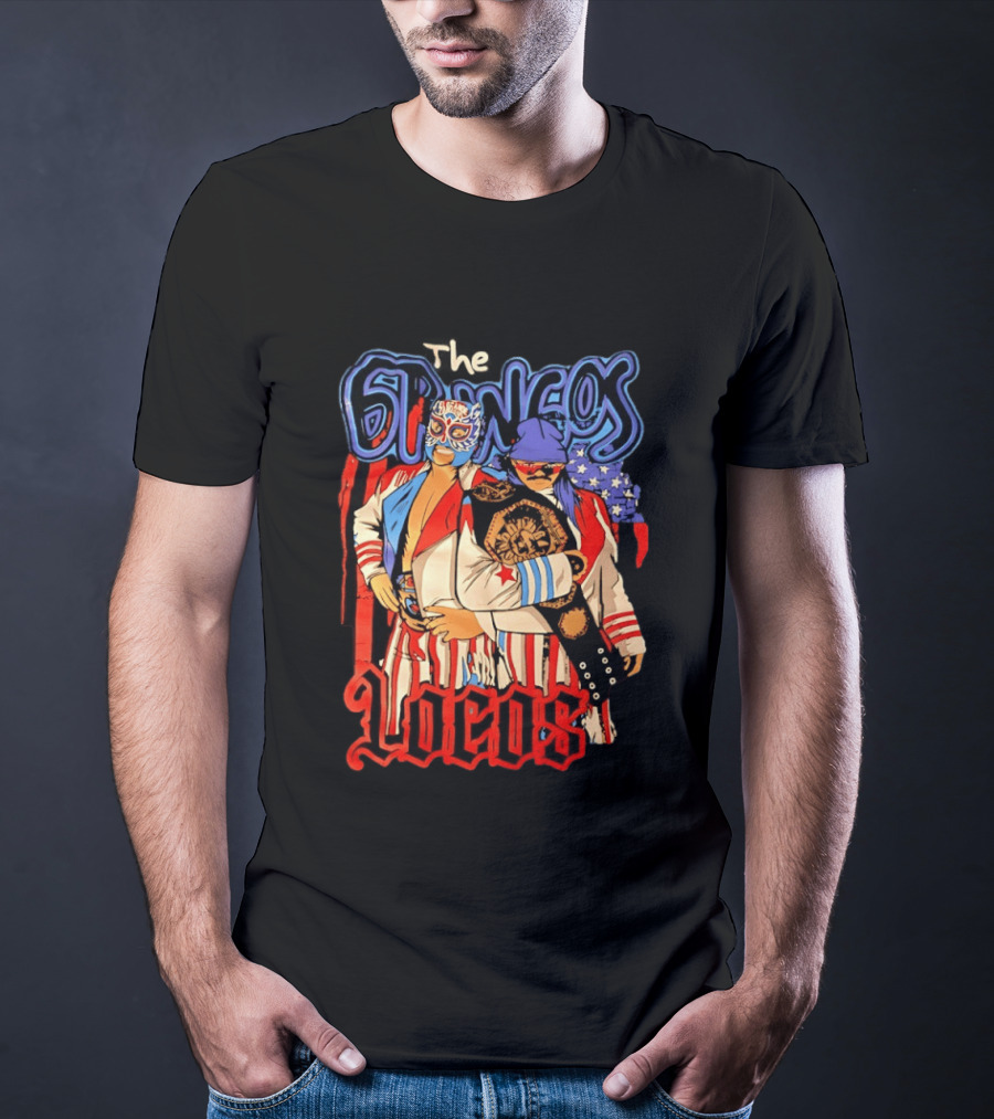 The Gringos Locos Wrestling Team Masked Champions With Stars And Stripes T-Shirt