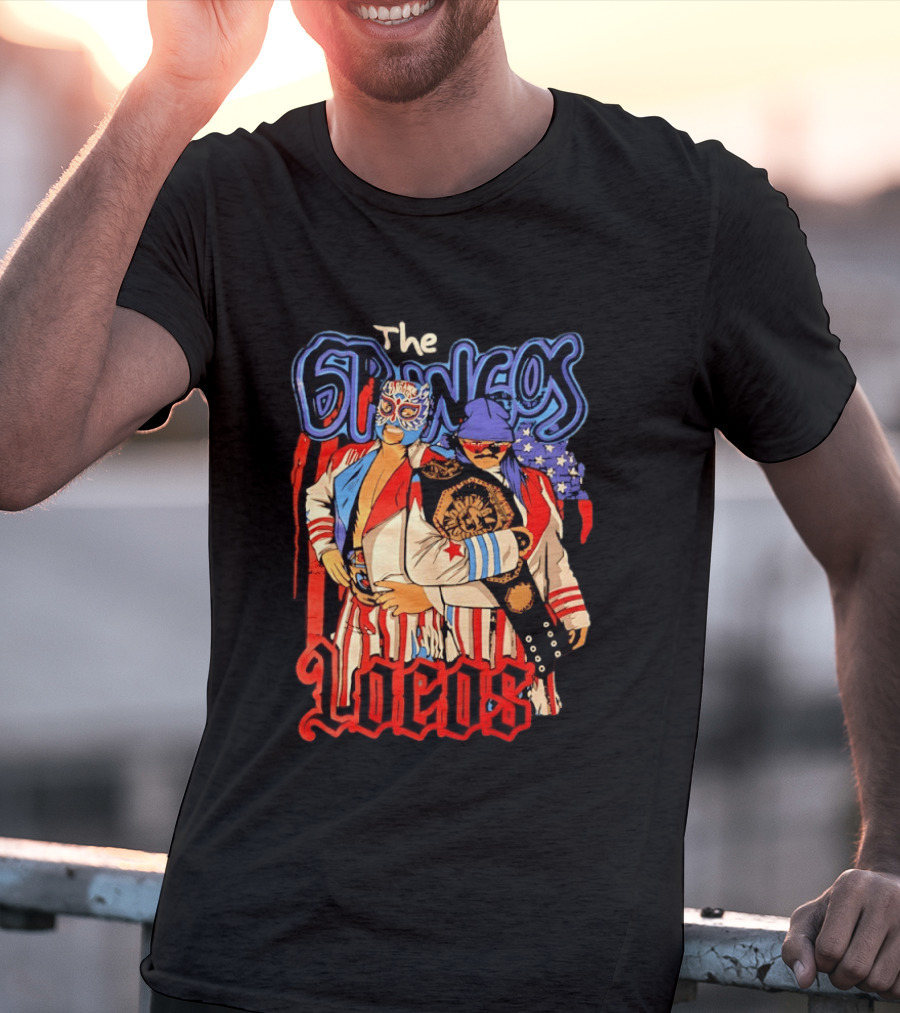 The Gringos Locos Wrestling Team Masked Champions With Stars And Stripes T-Shirt