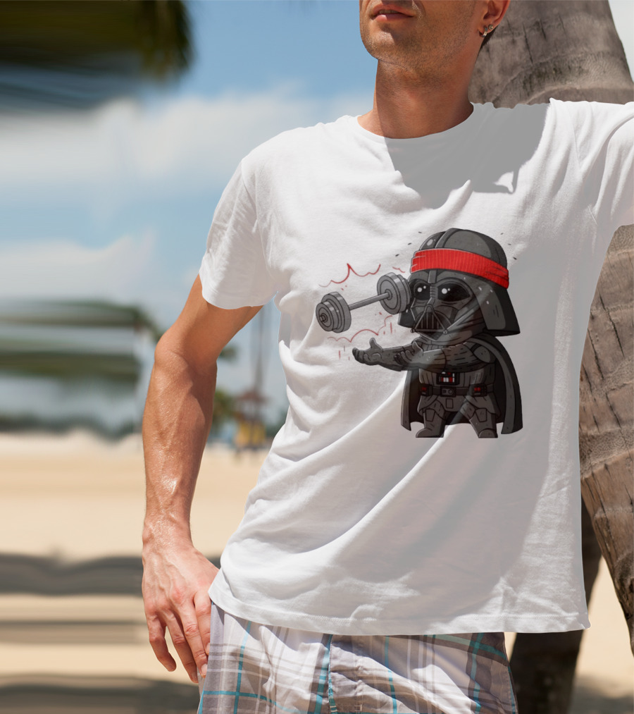 Force Lift Red Bandana Parody Villain Exercise Humor T-Shirt