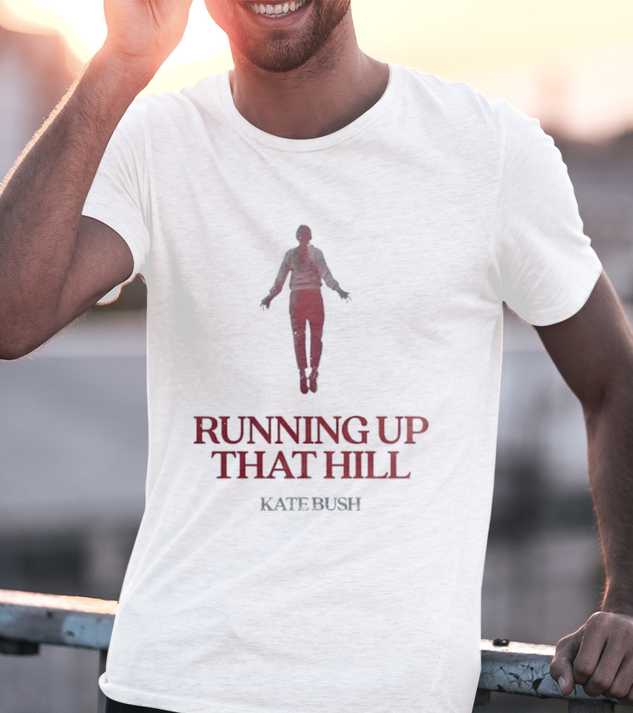 Running Up That Hill Kate Bush Music Stranger Things Silhouette Floating Figure T-Shirt
