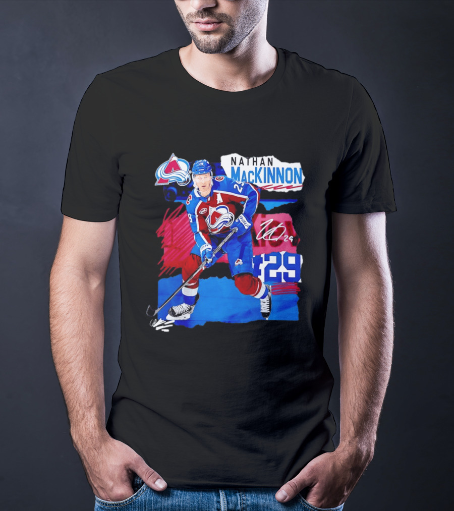 Nathan MacKinnon 29 Colorado Avalanche Hockey NHL Player T-Shirt