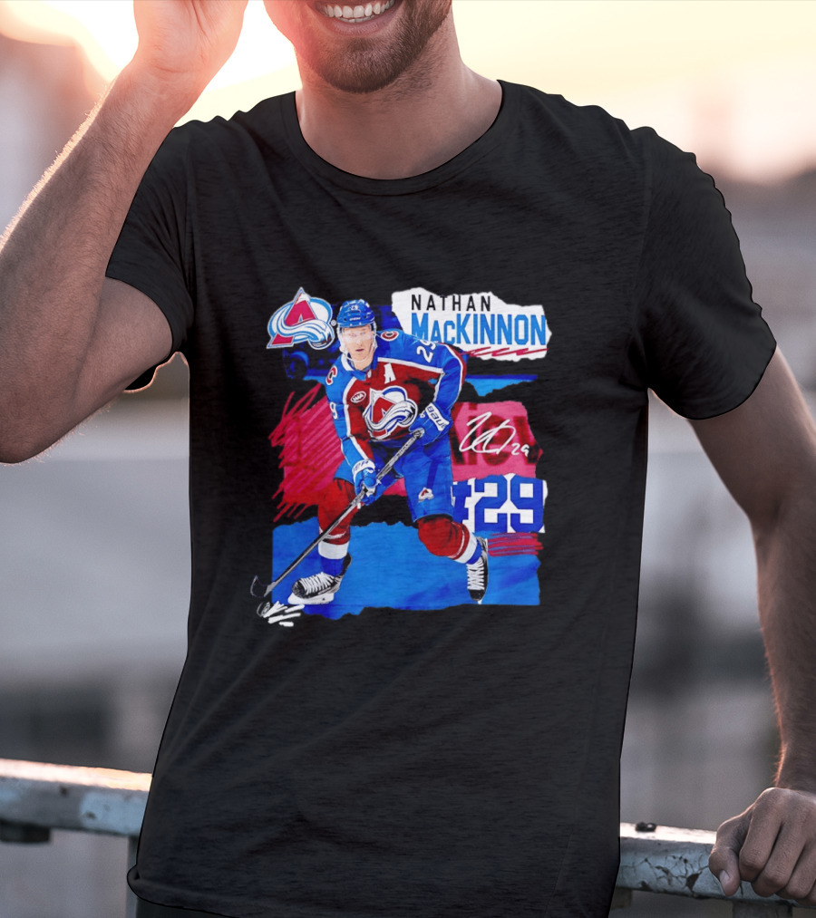 Nathan MacKinnon 29 Colorado Avalanche Hockey NHL Player T-Shirt